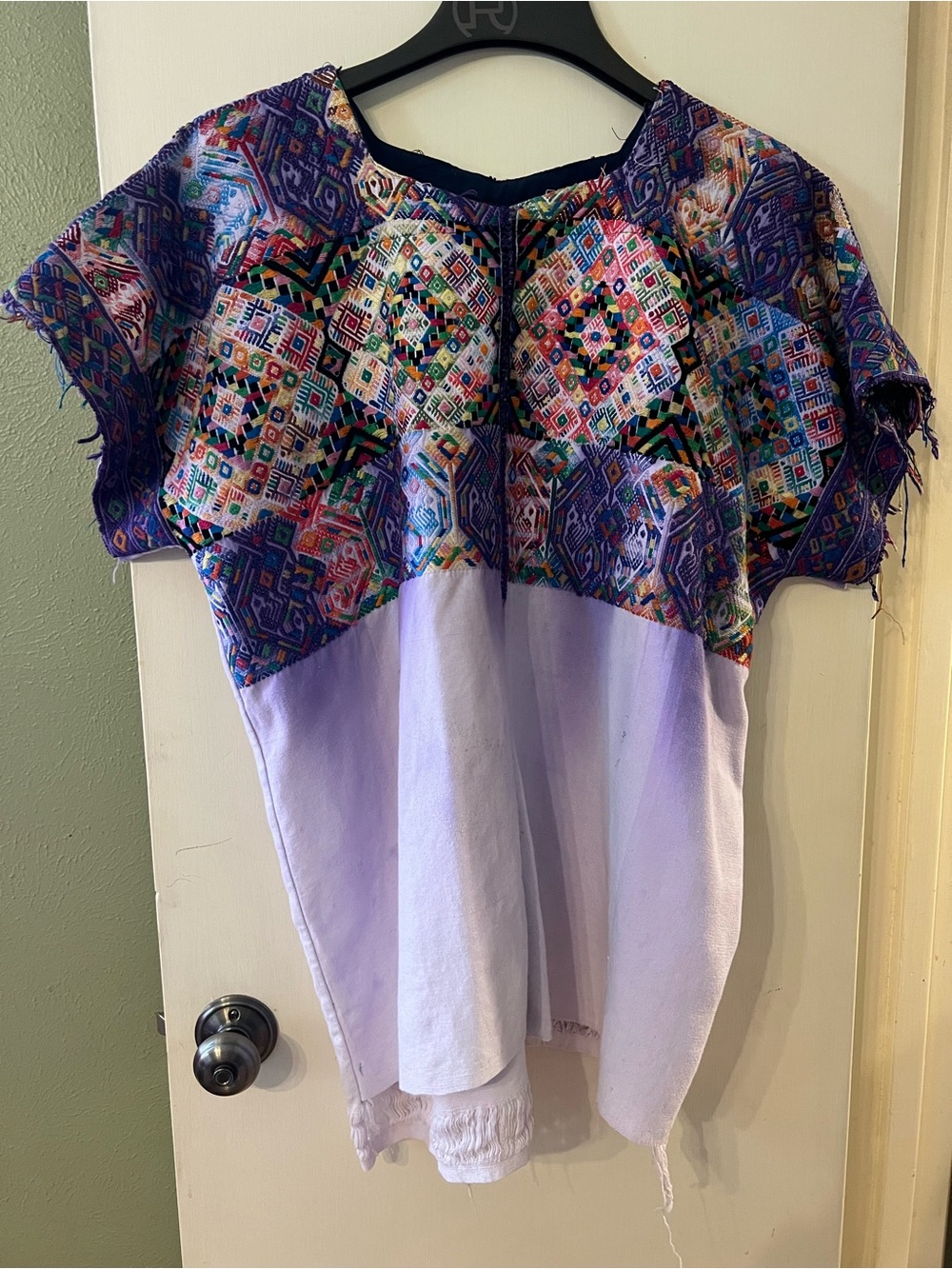 VTG  Arloom Huipil Top Boho One Size Embroidered Handmade Unique One Of A Kind